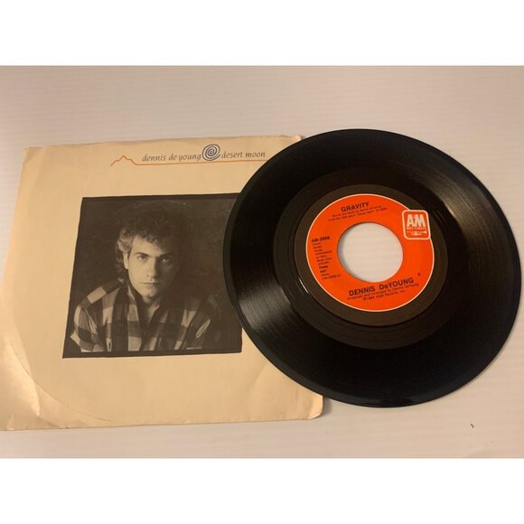 Dennis DeYoung "Desert Moon" & "Gravity" 7" Vinyl Record AM-2666 1984 - Picture 3 of 6